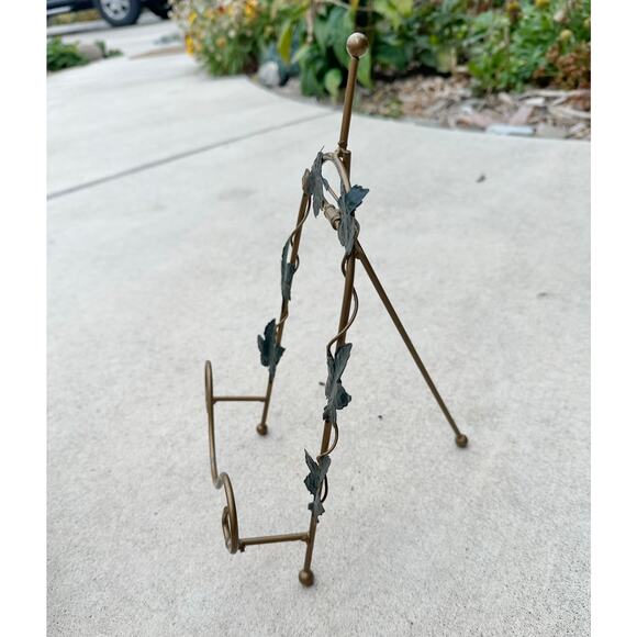 Scrolling Ivy Bookstand Easel Art stand romantic Victorian home decor cottage - Picture 2 of 13